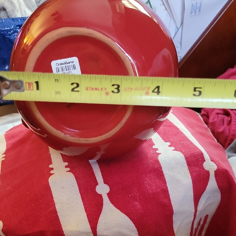 Crate&Barrel Red Pitcher - Picture 4 of 7